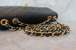 CHANEL/シャネル 中マトラッセシングルフラップチェーンショルダーバッグ ラムスキン ブラック/ゴールド金具 ショルダーバッグ 700060269