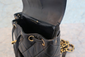 CHANEL/シャネル マトラッセチェーンリュック ラムスキン ブラック/ゴールド金具 リュック 700090056