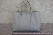 将图片加载到图库查看器，HERMES  GARDEN PARTY PM Epsom leather Blue pale A刻印 Tote bag 800020162
