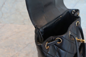 CHANEL/シャネル マトラッセチェーンリュック ラムスキン ブラック/ゴールド金具 リュック 700090056