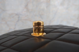 CHANEL/シャネル 中マトラッセシングルフラップチェーンショルダーバッグ ラムスキン ブラック/ゴールド金具 ショルダーバッグ 700060269