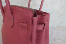 将图片加载到图库查看器，HERMES BIRKIN 30 Clemence leather Bois de rose □O刻印 Hand bag 600090128
