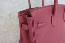 Load image into Gallery viewer, HERMES BIRKIN 30 Clemence leather Bois de rose □O Engraving Hand bag 600090128
