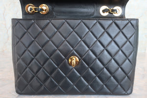 CHANEL/シャネル 中マトラッセシングルフラップチェーンショルダーバッグ ラムスキン ブラック/ゴールド金具 ショルダーバッグ 700060269