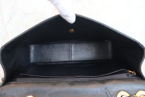 CHANEL/シャネル 中マトラッセシングルフラップチェーンショルダーバッグ ラムスキン ブラック/ゴールド金具 ショルダーバッグ 700060269