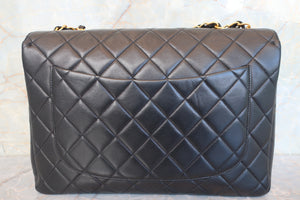 CHANEL Medium Matelasse single flap chain shoulder bag Lambskin Black/Gold hadware Shoulder bag 700100116