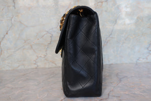 CHANEL Medium Matelasse single flap chain shoulder bag Lambskin Black/Gold hadware Shoulder bag 700100116