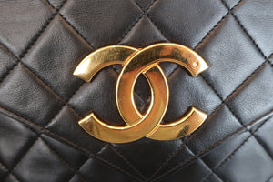 CHANEL/シャネル デカココチェーンショルダーバッグ ラムスキン ブラック/ゴールド金具 ショルダーバッグ 600080056