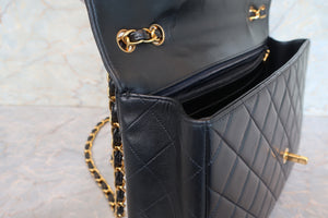 CHANEL Medium Matelasse single flap chain shoulder bag Lambskin Black/Gold hadware Shoulder bag 700100116