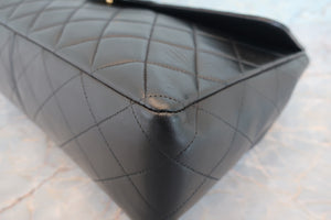 CHANEL/シャネル 中マトラッセシングルフラップチェーンショルダーバッグ ラムスキン ブラック/ゴールド金具 ショルダーバッグ 700060245