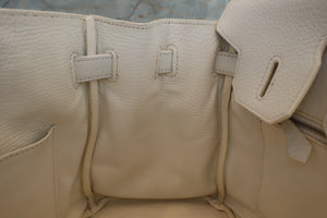 HERMES／エルメス バーキン30 トリヨンクレマンス ホワイト □M刻印 ハンドバッグ 700040161