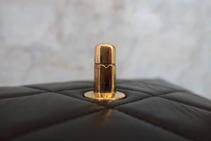 CHANEL/シャネル 中マトラッセシングルフラップチェーンショルダーバッグ ラムスキン ブラック/ゴールド金具 ショルダーバッグ 700060245