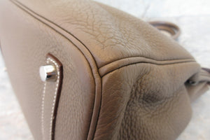 HERMES／エルメス バーキン35 トリヨンクレマンス エトゥープ □R刻印 ハンドバッグ 700030135