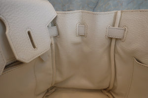 HERMES／エルメス バーキン30 トリヨンクレマンス ホワイト □M刻印 ハンドバッグ 700040161