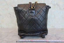 Load image into Gallery viewer, CHANEL Matelasse chain back pack Lambskin Black/Gold hadware Back pack 800070100
