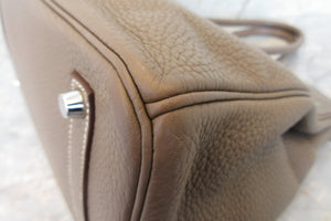 HERMES／エルメス バーキン35 トリヨンクレマンス エトゥープ □R刻印 ハンドバッグ 700030135