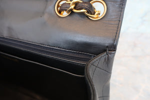 CHANEL/シャネル 中マトラッセシングルフラップチェーンショルダーバッグ ラムスキン ブラック/ゴールド金具 ショルダーバッグ 700060245