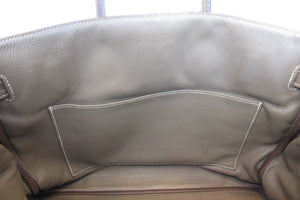 HERMES／エルメス バーキン35 トリヨンクレマンス エトゥープ □R刻印 ハンドバッグ 700030135