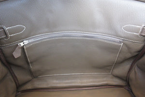 HERMES／エルメス バーキン35 トリヨンクレマンス エトゥープ □R刻印 ハンドバッグ 700030135