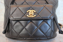 Load image into Gallery viewer, CHANEL Matelasse chain back pack Lambskin Black/Gold hadware Back pack 800070100
