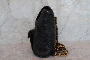 CHANEL/シャネル マトラッセチェーンリュック ラムスキン ブラック/ゴールド金具 リュック 700060267