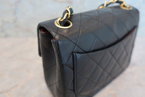 CHANEL/シャネル ミニマトラッセシングルフラップチェーンショルダーバッグ ラムスキン ブラック/ゴールド金具 ショルダーバッグ 700090044