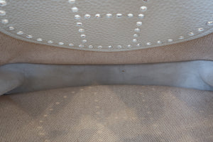 HERMES／エルメス エブリン1GM トワルアッシュ/トリヨンクレマンス ベージュ/ホワイト □H刻印 ショルダーバッグ 700050081