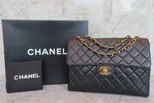 将图片加载到图库查看器，CHANEL/香奈儿 中号CF 单盖包 链条包 羊皮 Black/Gold hadware(黑色/金色金属) 肩背包 600080047
