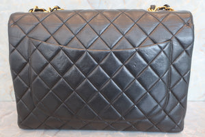 CHANEL/香奈儿 中号CF 单盖包 链条包 羊皮 Black/Gold hadware(黑色/金色金属) 肩背包 600080047