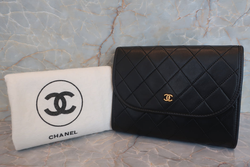 CHANEL/シャネル ミニマトラッセチェーンショルダーバッグ ラムスキン ブラック/ゴールド金具 ショルダーバッグ 600100147