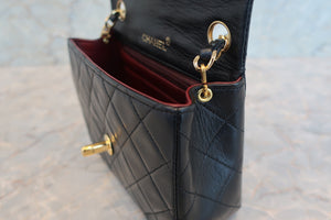 CHANEL/シャネル ミニマトラッセシングルフラップチェーンショルダーバッグ ラムスキン ブラック/ゴールド金具 ショルダーバッグ 700090044