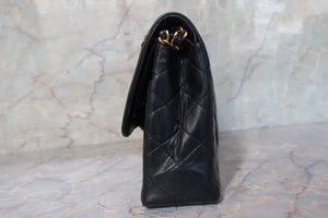 CHANEL Matelasse Paris Limited double flap chain shoulder bag Lambskin Black/Gold hadware Shoulder bag 700100090