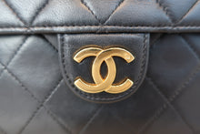 画像をギャラリービューアに読み込む, CHANEL/シャネル マトラッセプッシュロックチェーンショルダーバッグ ラムスキン ブラック/ゴールド金具 ショルダーバッグ 800080052
