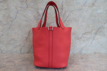 将图片加载到图库查看器，HERMES PICOTIN LOCK MM Clemence leather Bougainvillier □N刻印 Hand bag 600060198
