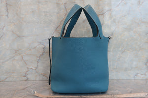HERMES／エルメス ピコタンロックＰＭ トリヨンクレマンス ブルージーン ハンドバッグ 700060255