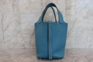 HERMES／エルメス ピコタンロックＰＭ トリヨンクレマンス ブルージーン ハンドバッグ 700060255