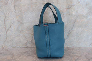 HERMES／エルメス ピコタンロックＰＭ トリヨンクレマンス ブルージーン ハンドバッグ 700060255