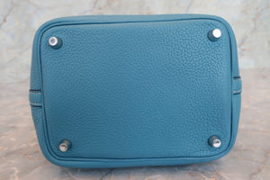 HERMES／エルメス ピコタンロックＰＭ トリヨンクレマンス ブルージーン ハンドバッグ 700060255