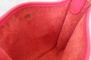 HERMES EVELYNE TPM Clemence leather Rose extreme A Engraving Shoulder bag 600050173