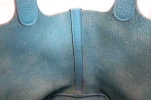 HERMES／エルメス ピコタンロックＰＭ トリヨンクレマンス ブルージーン ハンドバッグ 700060255