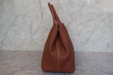 将图片加载到图库查看器，HERMES  GARDEN PARTY PM Negonda leather Gold □M刻印 Tote bag 700120178
