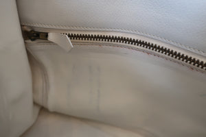 HERMES／エルメス ケリー28 ヴォーガリバー ホワイト 〇R刻印 ハンドバッグ 700040113