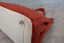 將圖片載入圖庫檢視器 HERMES／エルメス バーキン30 トリヨンクレマンス サンギーヌ/ホワイト ハンドバッグ 700060224
