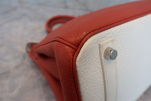 將圖片載入圖庫檢視器 HERMES／エルメス バーキン30 トリヨンクレマンス サンギーヌ/ホワイト ハンドバッグ 700060224
