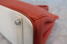 將圖片載入圖庫檢視器 HERMES／エルメス バーキン30 トリヨンクレマンス サンギーヌ/ホワイト ハンドバッグ 700060224
