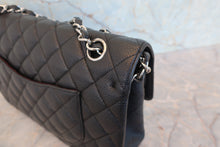 Load image into Gallery viewer, CHANEL Matelasse double flap double chain shoulder bag Caviar skin Black/Silver hadware Shoulder bag 800080082
