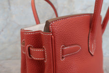將圖片載入圖庫檢視器 HERMES／エルメス バーキン30 トリヨンクレマンス サンギーヌ/ホワイト ハンドバッグ 700060224
