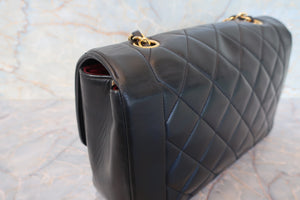 CHANEL  Diana matelasse chain shoulder bag Lambskin Black/Gold hadware Shoulder bag 700100074