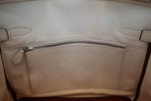 HERMES／エルメス バーキン30 トリヨンクレマンス サンギーヌ/ホワイト ハンドバッグ 700060224