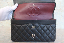 Load image into Gallery viewer, CHANEL Matelasse double flap double chain shoulder bag Caviar skin Black/Silver hadware Shoulder bag 800080082
